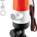 VEVOR Modern 12V 500 GPH Straight Livewell Aerator Pump with Dual Inlets, ABA Housing & Detachable Motor Cartridge, Corrosion-Resistant Livewell/Baitwell Pump for Freshwater Saltwater