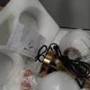 Wall Sconces Set of Two Plug in Wall Sconces Brushed Brass Gold Wall Lamp with Cord Wall Sconce Plug in with Globe White Glass Shade Sconces Set of 2 Wall Light Sconce