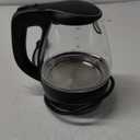 OVENTE Electric Kettle, 1.5L Borosilicate Glass Countertop Water Heater and Boiler for Coffee or Tea, BPA-Free, Auto Shut-Off, Boil-Dry Protection, Removable and Washable Spout Filter, Black KG83B