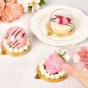 TOFLEN 100Pcs Mini Cake Containers with Clear Dome Lids for Mini Desserts Cupcake, Cheesecake, Cocoa Bomb, Strawberry, Mooncake