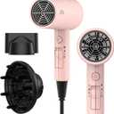AINA Hair Dryer with Diffuser, Blow Dryer for Women | Advanced Ionic Technology, Ceramic Coating | Cold Shot Features Turbo Heat for Fast Drying and Shine 110V/ALCI (Babe Pink) (3 Piece)