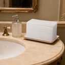 100-Pack Linen-Feel Guest Towels, 12" x 17" Cloth-Like White Paper