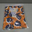 Men Halloween Shirt Fun Pumpkin Print Button Up Shirts Casual Hawaiian Short Sleeve Shirt Holiday Aloha Shirts (Orange, XL)