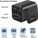 Spy Camera Hidden Camera - 1080P Small Camera with Motion Detection - Nanny Cam for Home Indoor Security - 64GB Micro SD Card Included-No WiFi