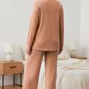 Women's Pajama Sets Long Sleeve Button Down Soft Knit Sleepwear 2 Piece Lounge Set (XXL)