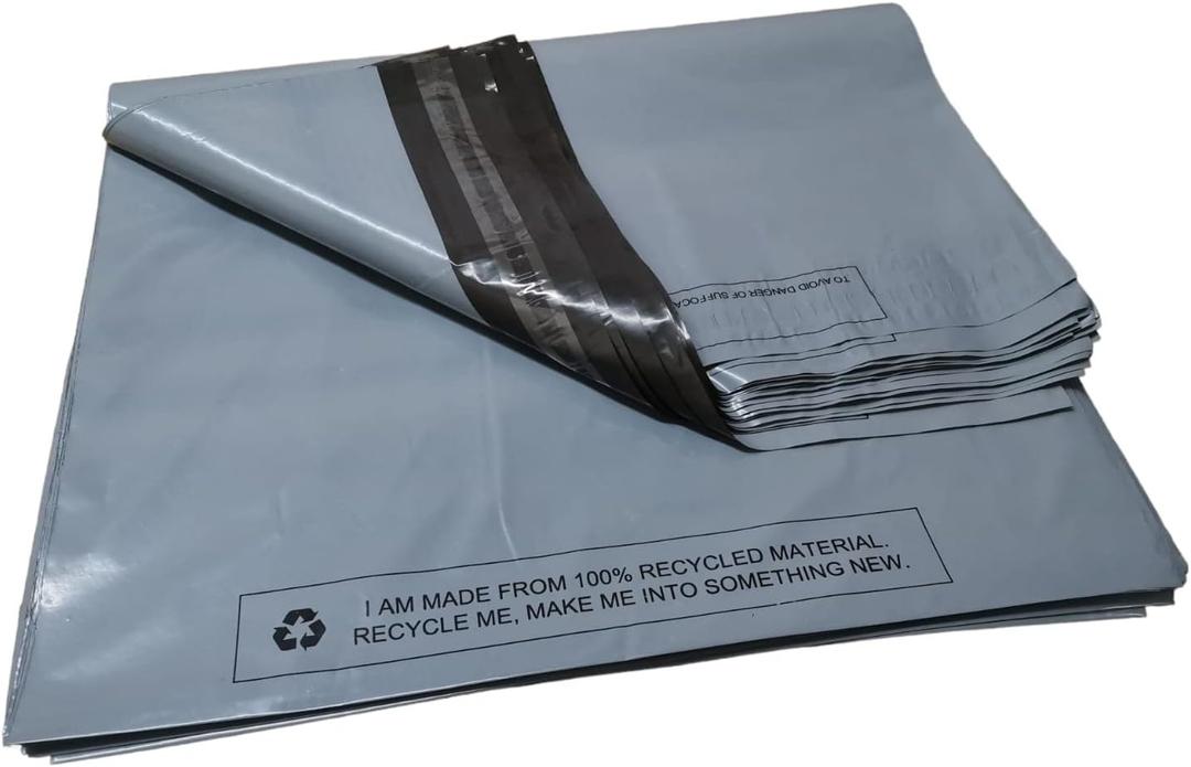 50 Pack Grey Mailing Poly Postal Self Seal Bags 17''x22'' Size Postage Packaging Mailers Posting Shipping Post Parcels Package Bags