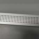 PATIKIL 24 x 2 Inch Door Air Vent Cover, Aluminum Grille Ventilation Cover Louvered Diamond Hole with Mounting Screws for Cabinet Wardrobe Door, Silver