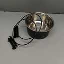 No Spill Water Bowl for Dogs, Sturdy Stainless Steel Dog Dishes 2 Pack with Dog Bowl Holder Hanging on Pet Cage Kennel Crate, Detachable Metal Food/Water Bowl Set for Medium/Large Dogs (Black)