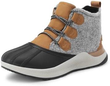 DREAM PAIRS Ankle Winter Boots for Women Waterproof Lace Up Anti-Slip Warm Snow Booties Fashion Sneaker Boots, 7