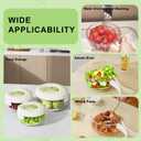 2 Pcs Fruit Cleaner Bowl with Strainer and Lid, Collapsible Handle Washing Bowl, Multifunctional strainer bowl for Kitchen Draining and Storage, Wash Berry, Vegetables for Kitchen, Fridge, Picnic