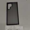 TOCOL for Samsung Galaxy S22 Ultra Case, Translucent Matte Hard Back [Military Grade Shockproof] [Anti-Scratch & Anti-Fingerprint] Slim Fit Protective Cover for Galaxy S22 Ultra Case 6.8'', Black