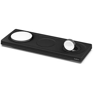 Belkin MagSafe 3-in-1 Wireless Charging Pad - Fast Charging for Apple Watch, iPhone 16, 15, 14 Series, AirPods, & More - MagSafe Charging Station for Multiple Devices - Black (Certified Refurbished)