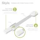 SKYLA HOMES Baby Locks (8-Pack) Child Safety Cabinet Proofing - Safe Quick and Easy 3M Adhesive Cabinet Drawer Door Latches No Screws & Magnets Multi-Purpose for Furniture Kitchen Ovens Toilet Seats (White)