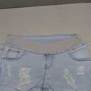 V VOCNI Maternity Denim Shorts Low Rise Denim Shorts (Light Blue, M)