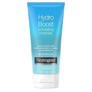 Neutrogena Hydro Boost Gentle Exfoliating Daily Facial Cleanser with Hyaluronic Acid, Clinically Proven to Increase Skin's Hydration Level, Non-Comedogenic Oil-, Soap- & Paraben-Free, 5 Oz, 2 Pack