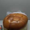 Animal Footstool Turtle Upholstered Ottoman PU Leather Pouf Wood Foot Stool Rest for Living Room Bedroom Sofa Bench Seat Chair, Grass (Large, Brown)