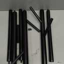 Haddockway Wooden Coat Rack Stand with 8 Hooks New Zealand Pine 3 Adjustable Coat Standing Tree Easy Assembly for Coats, Hats, Scarves and Handbags for Entryway, Hallway, Bedroom, Office (1 PC, Black)