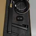 MIAOHUI Vessel Sink Faucet with Pull Out Sprayer, Tall Bathroom Sink Faucet with 3 Spray Mode, High Bathroom Faucets for Sink 1 Hole, Single Handle Modern Vanity Faucet with Fountain Mode, Matte Black