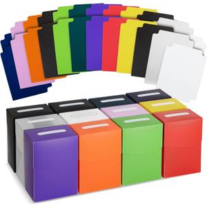 Okuna Outpost Deck Boxes with Dividers - Trading Card Storage Box & Organizer - Bulk Plastic Cases for Baseball & Game Cards - 2.88 x 1.88 x 3.88 in, Multicolor, 12-Pack