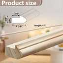 DoubleFill Cabinet Light Rail Molding 2 Pack 47", Poplar