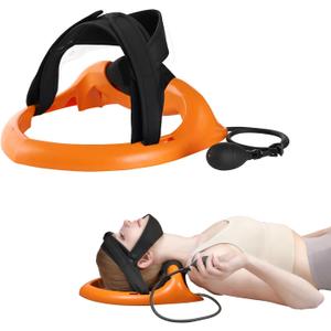 ECOGUN Posture Neck Exercising Cervical Spine Hydrator Pump, Relief for Stiffness, Relieves Neck Pain, Curve Restorer Orange