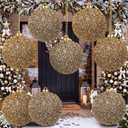 Syhood 8 Pack 6" Large Christmas Ball Ornament Outdoor Glitter Sequin Decor
