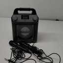 Singing Machine Portable Karaoke Machine with Wired Mic, Bluetooth, LED Lights - For Adults & Kids (Black)