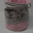 LANGYASHAN Laundry Basket Canvas Collapsible Organizer Storage Basket for Boys Girls Laundry Hamper Toy Bins Gift Baskets Bedroom Clothes Children Nursery (Pink Lace)