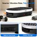 HTM Vibration Plate Exercise Machine, 9 Modes & 120 Speeds, Body Shake Plate with Resistance Bands Slot & Remote Control, 300 Lbs Capacity Shake Board for Weight Loss Fat Burner Home Fitness Workout