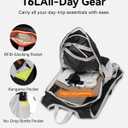 16L Small Hiking Backpack, CROSSGEAR Lightweight Waterproof Foldable Backpack, Travel Camping Outdoor Daypack for Women Men, Black