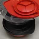 Dash SmartStore Stirring Popcorn Maker - Hot Oil Electric Popcorn Popper with Butter-Warming Tray, Clear Serving Bowl & Measuring Cup - 12 Cups, Red