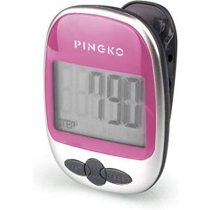 PINGKO Outdoor Multi-Function Portable Sport Pedometer Step/Distance/Calories/Counter (Pink)