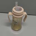 GROSMIMI Spill Proof no Spill Magic Sippy Cup with Straw with Handle for Baby and Toddlers, Customizable, PPSU, BPA Free 10 oz (Peach)