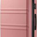 Kono 28 Inch Luggage Expandable Suitcase with Spinner Wheels TSA Lock Lightweight PC+ABS Hardside Large Checked Luggage Durable Rolling Suitcase Nude/Rose Pink