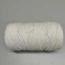 Macrame Cotton Cord 6mm x 109yds, ZUEXT Natural Handmade Beige White Braided Cords 4 Strands Knitted Rope String for Craft Wall Hanging Weaving Tapestry Dream Catchers Hanger DIY Gift (100m)