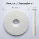 13 Inch White Super Polish Floor Pad, Extra Fine Polishing Buffing Pad for Up to 3000 RPM Floor Machine, Eco-Friendly Recycled Polyester Pad for Marble Granite Wood Floors (2 Pack)