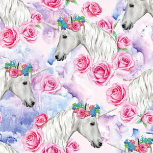Pink Unicorn Wallpaper Peel and Stick Modern Art Deco Wallpaper for Bedroom Cabinets Pink Floral Contact Paper Self Adhesive Waterproof Wall Paper Laminate Countertop Sheets 17.5" x 118"