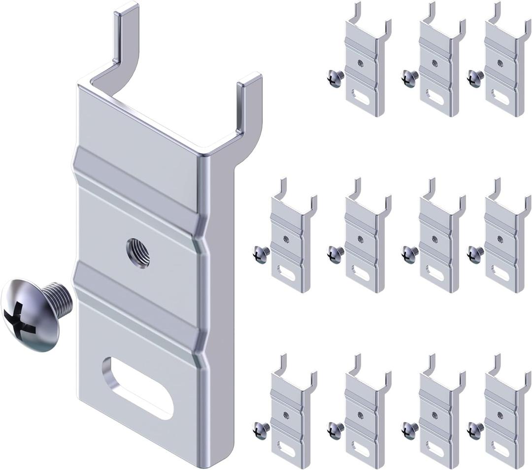 UNITEDPOWER Pegboard Mounting Adapter, 12PCS Metal Fixing Bracket Fit for 1/4", 1/2" or 1'' Peg Boards Hanging and Mounting Tools Rack, Storage Organizer for Garage, Store