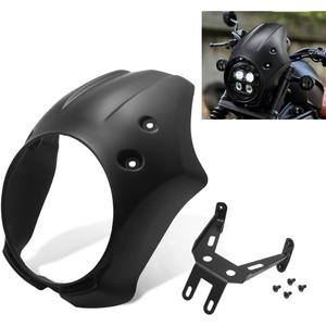 Motorcycle Front Headlight Fairing Cover Cowl Mask Visor Windshield Windscreen Fit for Honda Rebel CMX 500 300 CMX500 CMX300 2017-2022, Matte Black