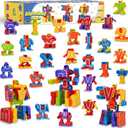Birthday Toy Gifts for 3 4 5 6 8 Years Old Toddler Boys Girls,26 Alphabet Robots ABC Letters Educational Learning Toys for Kids,Alphabots Deformation STEM Fine Motor Skill Gifts for Preschool Age 3+