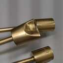 Gold Modern Sputnik Chandelier Ceiling Light Fixtures,6-Lights Industrial Metal Semi Flush Mount Ceiling Light for Bedroom Dining Room Living Room Kitchen Hallway UL Listed