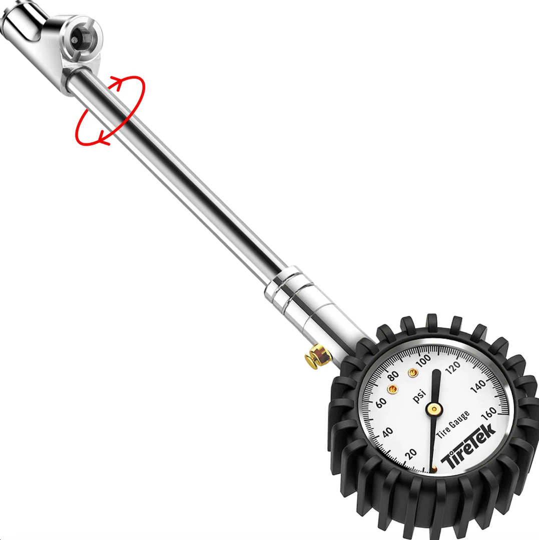 TireTek Truck Pro Heavy Duty Extended Tire Pressure Gauge