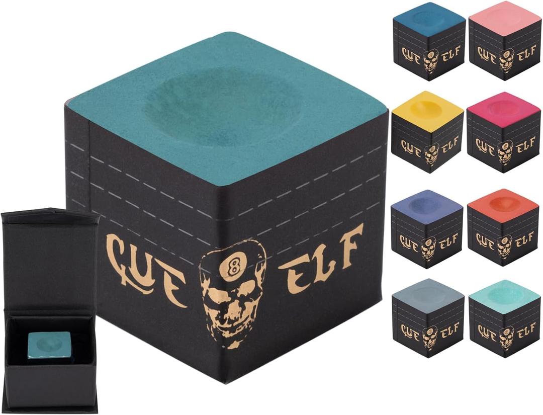 Cube Pool Cue Chalk Technology Billiard Pool Stick Chalk for Professional Low Deflection, Durable, Reduces Miscues-1pc (Green)