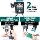YIHUA 995D+ EVO Soldering Hot Air Station Kit 2-IN-1 110W Soldering Iron with LCD Display, Power Meter, Preset Channels, Sleep Mode, C-F Conversion, Automatic Shutdown Functions