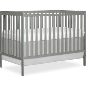 Dream On Me Synergy 5-In-1 Convertible Crib In Cool Grey, Greenguard Gold & JPMA Certified Baby Crib, Converts from Crib, Toddler Bed, Day Bed and Full size bed, Features 3 mattress height settings