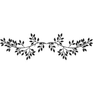 Hotop 2 Pieces Metal Tree Leaf Wall Decor Vine Olive Branch Leaf Wall Art Wrought Iron Scroll Sculptures Above the Bed, Living Room, Outdoor Decoration (Classic Style,Black)