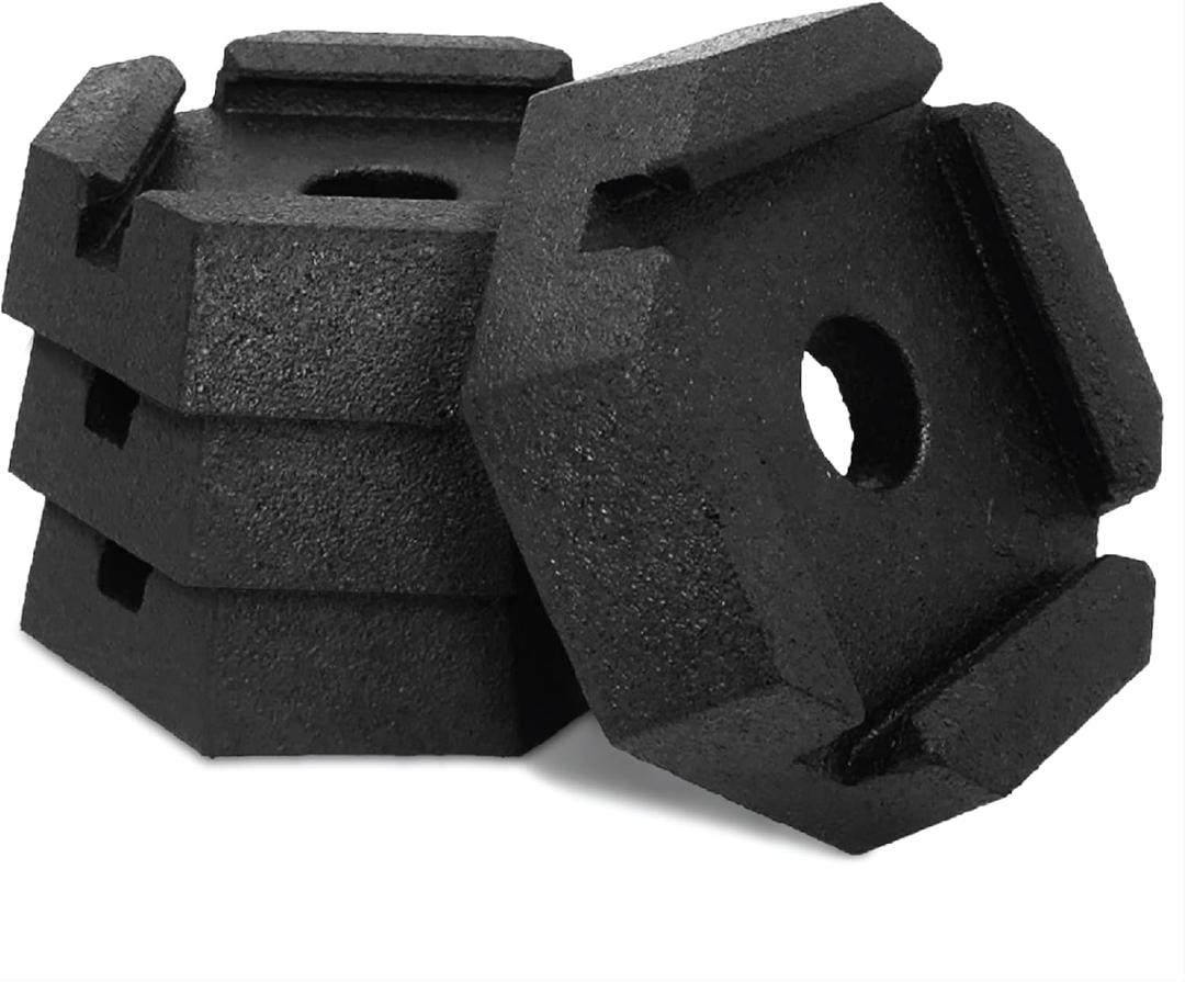 SnapPad Xtra RV Leveling Pads - Permanent Jack Stabilizers for RVs - 5" Square Leveling Jack Pads for LCI Leveling System - Heavy Duty Replacement for Blocks - Made in The USA (Square 5 4-Pack)
