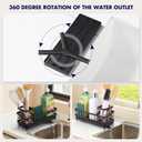 Sponge Holder for Kitchen Sink, Sink Caddy Organizer with High Brush Holder, Kitchen Countertop Organizers and Storage Essentials, Kitchen Decor, Rustproof 304 Stainless Steel