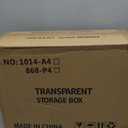 Clear Stackable Plastic Storage Bins with Magnetic Attraction Lid, Acrylic Box Display Case Showcase for Cosmetic, Large Figures Collectibles (4 Pack, X-Large)