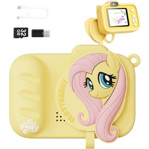 My Little Pony Magic Catcher Children's Camera Toy, Toddler Camera for 3-8 Year Old Children, Kid's Camera with SD Card,Cartoon Children's Digital Camera, Fluttershy (Yellow)